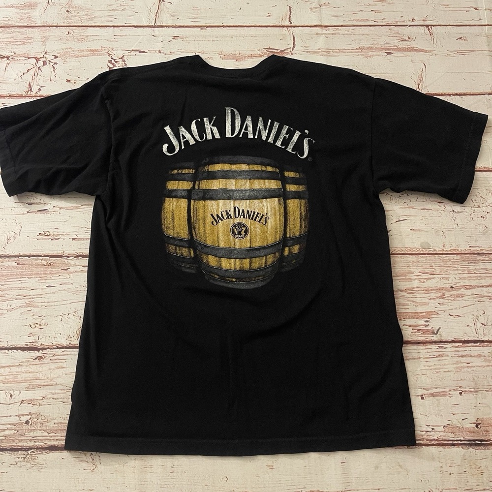 Jack Daniels Men's No. 7 Barrel Short Sleeve T-Shirt Made In USA Size XL Men's